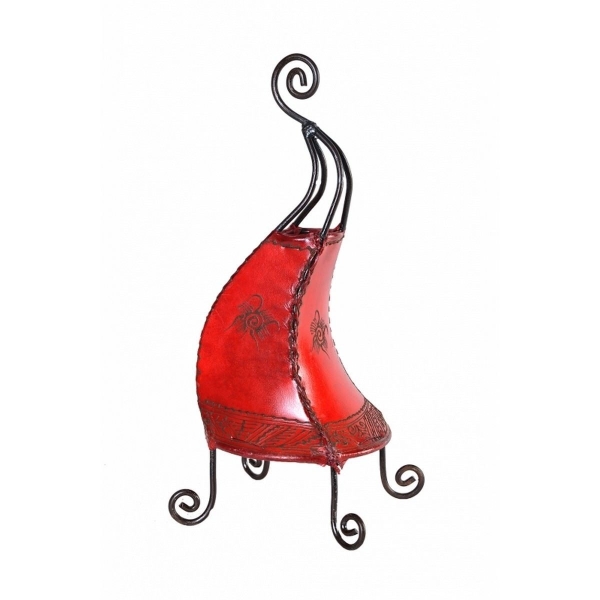 Orientalische Lampe Hennalampe marokkanische Lederlampe Tischleuchte Stehleuchte Coq Sonne 40 cm