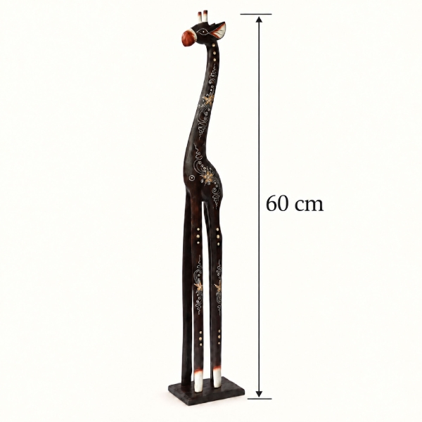 XXL afrikanische Holzfigur Giraffe Deko Holz Figur Skulptur Afrika