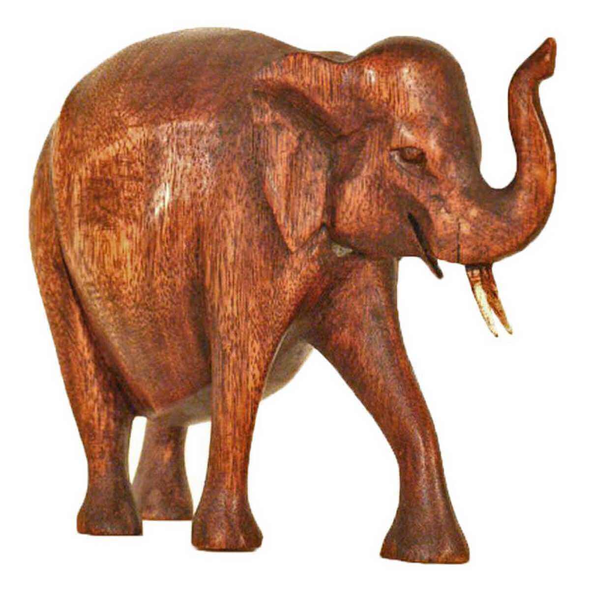 Holz-Optik Adrika Deko Herde marschiert Elefanten Figuren 