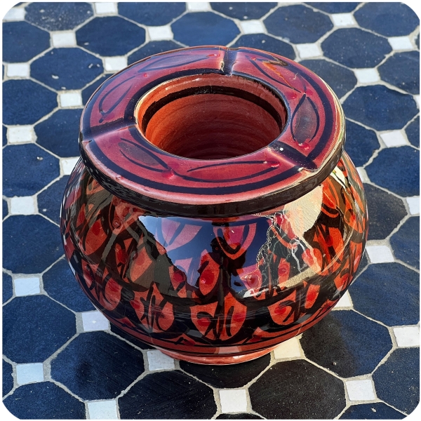 Marokkanischer Sturmaschenbecher Aschenbecher Keramik Windascher Ascher Orient Deko groß