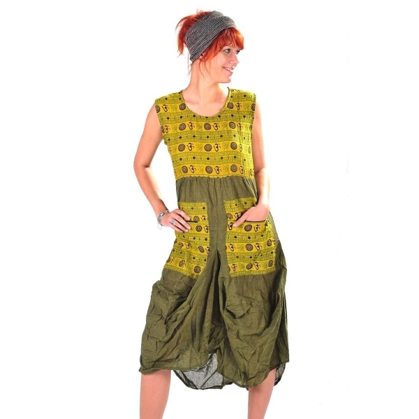 Kleid Trägerkleid Maxikleid Abendkleid Sommerkleid Strandkleid Kleider Ärmellos Ethno Goa Nepal