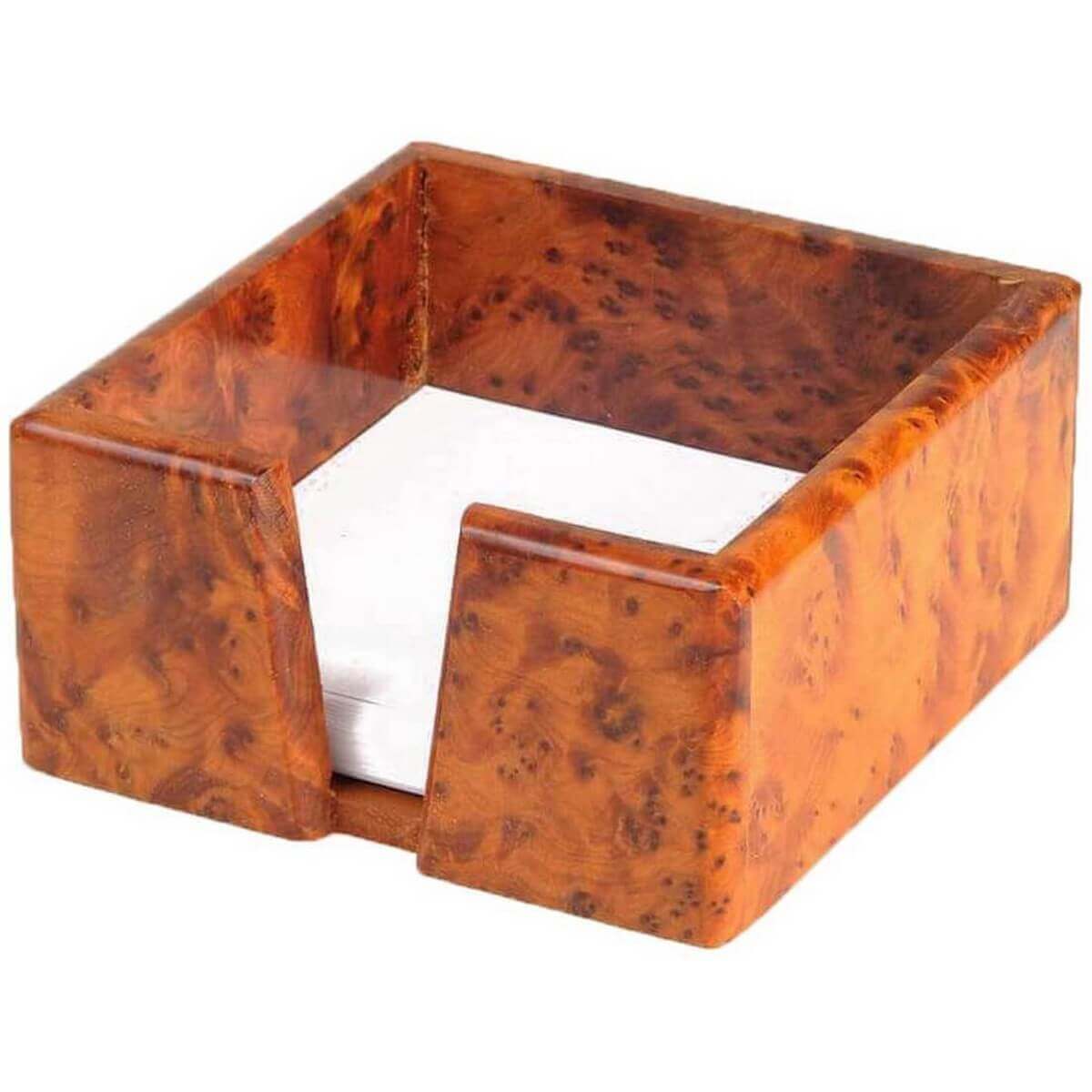 Zettelbox Stiftehalter Zettelklotz Zettelhalter Notizblock Box Holz Thuja