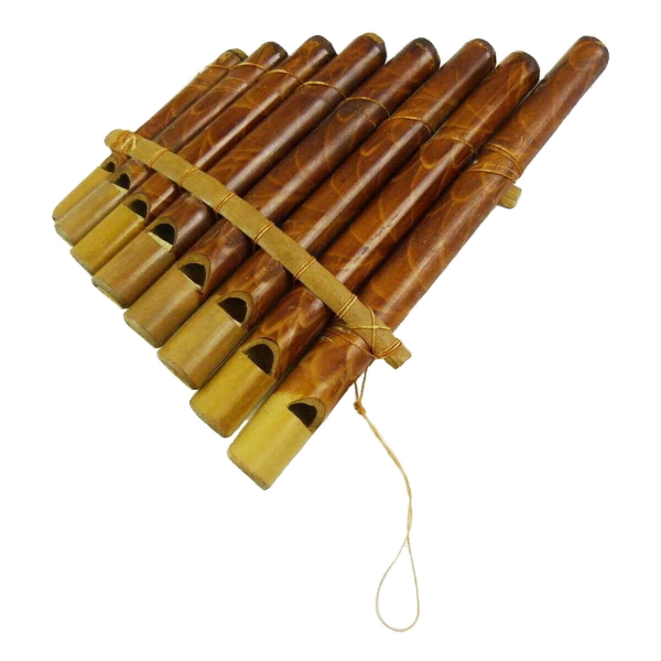 Panflöte Pfeife Bambus Blas Instrument Handarbeit Musik Rhythmus Klang Percussion Kinder Spielzeug