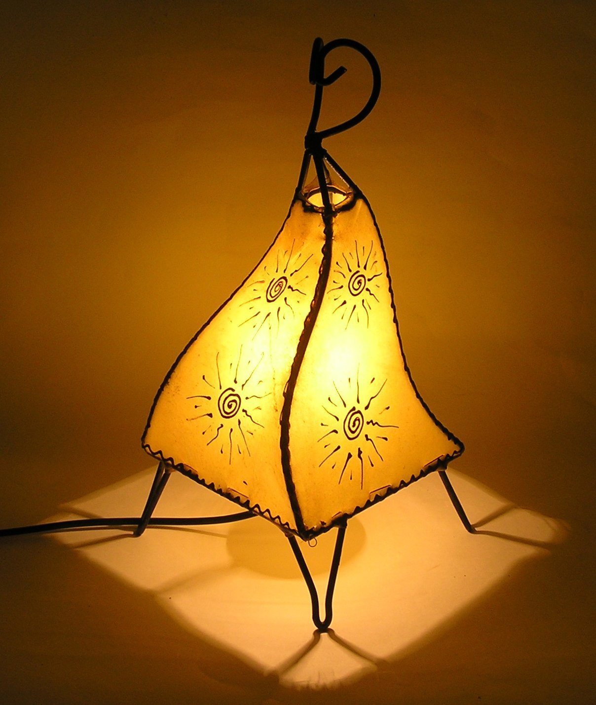 Orientalische Marokkanische Stehlampe Leder Lampe Hennalampe Lederleuchte Mellah