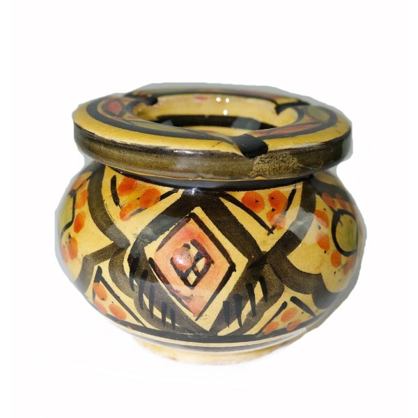 Marokkanischer Sturmaschenbecher orientalischer Ascher aus Keramik Größe mittel