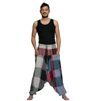 WVONIF Herren Haremshose - Pluderhose Yoga Freizeithose Mit Cargotaschen Gothic Style
