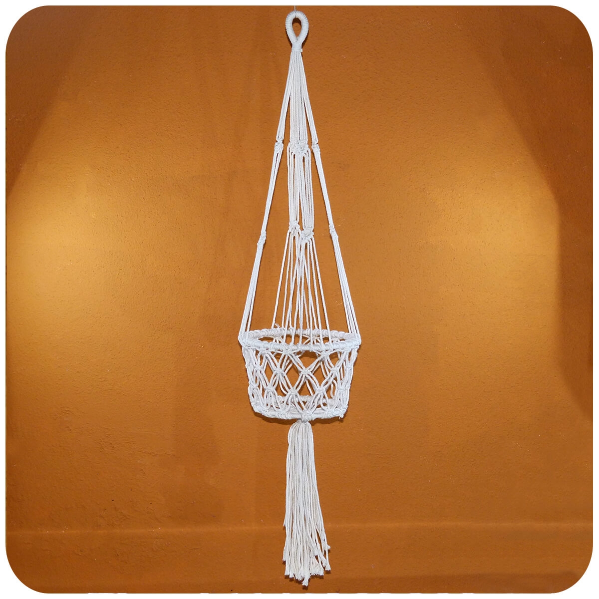 Makramee Blumenampel Hängeampel geknotet, Knüpftechnik Pflanzen-hänger Planthanger, Boho Vintage Shabby Chic geknüpft | Traumfänger | Deko zum hängen