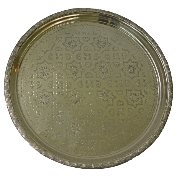 Orientalisches marokkanisches Tablett Serviertablett Teetablett antike Handarbeit -mittel-