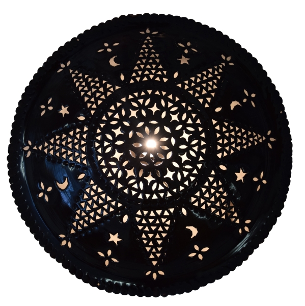 Handgefertigte orientalische Metall Deckenlampe aus Marokko