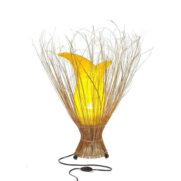 Deko-Leuchte Stimmungsleuchte asiatische Lampe Stehleuchte Tischleuchte Tischlampe Bali Asia TULPE groß 100 cm