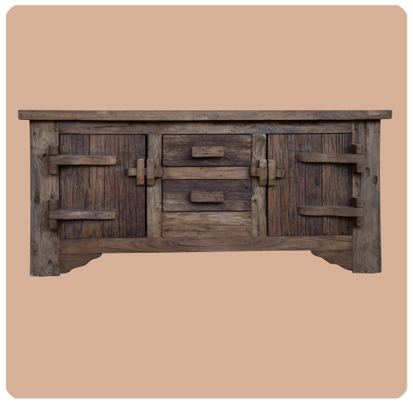Simandra Altholz Kommode Lombok Vintage Massiv Teakholz Möbel Handarbeit Antik 3