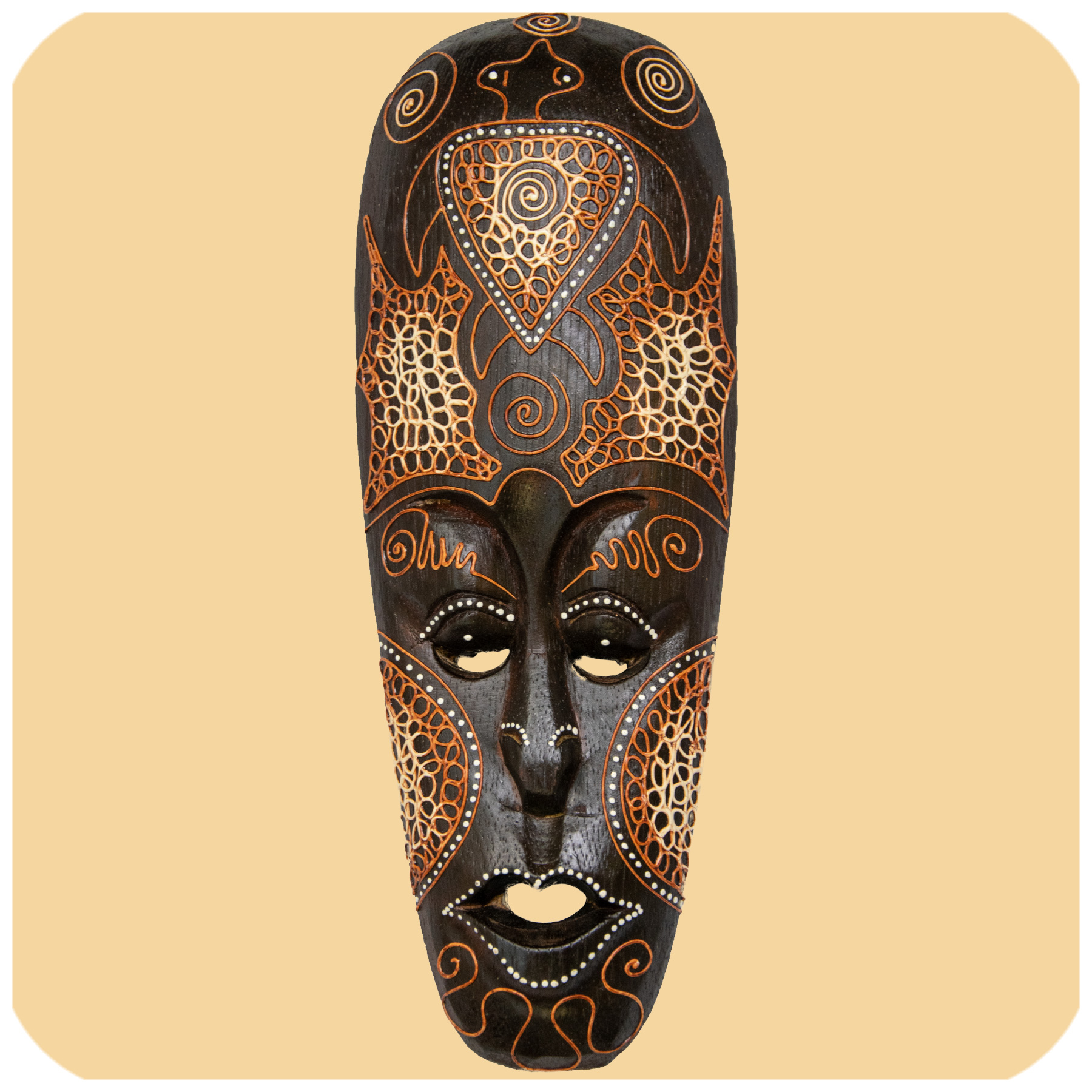 Wandmaske Afrikanische Holz Maske  30 cm 