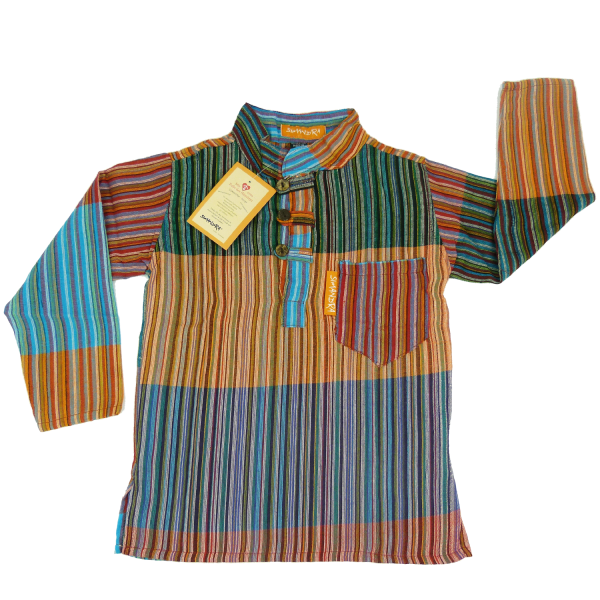 Kinder Patchworkhemd "Karna" von Simandra - Hemd im Mittelalter-Stil