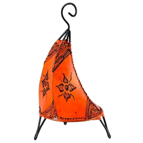 Orientalische Lampe Hennalampe marokkanische Lederlampe Tischleuchte Stehleuchte Henna Tissir Orient 35-38 cm