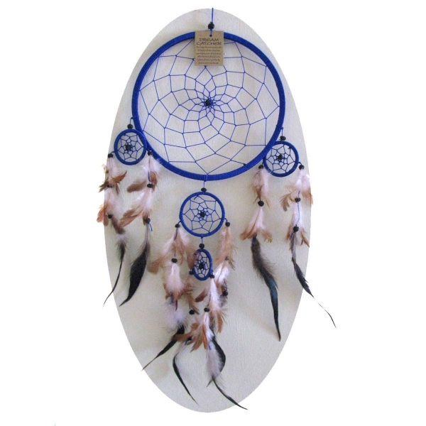 Traumfänger Dreamcatcher Federn Träume Geschenk Dekor Hängend Windspiel Raumharmonisierung 16 cm