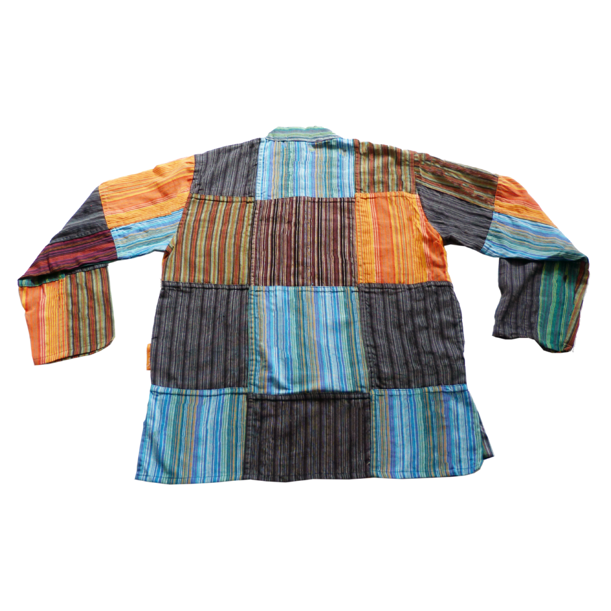 Chemise Patchwork Décontractée Unisexe Simandra - Coton Népal - Taille Au Choix