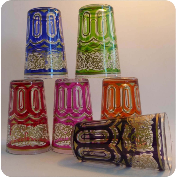 Orientalische Teegläser marokkanische Gläser Teeglas Teeset Set Deko Orient 6-teilig