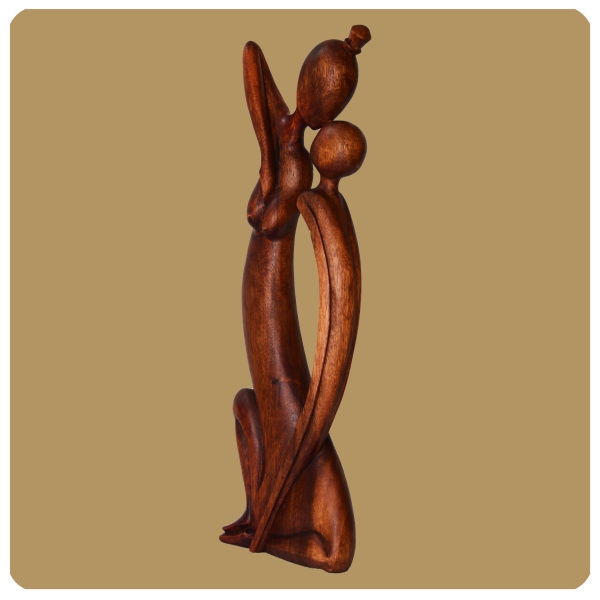 Skulptur abstrakte handgefertigte Holzfigur | Sehnsucht | XXL Format 60 cm