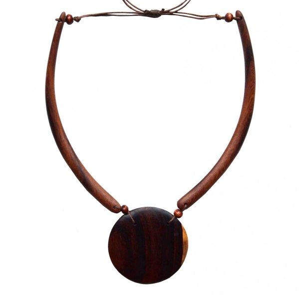 Halskette I Kette aus Naturmaterial I Holzschmuck