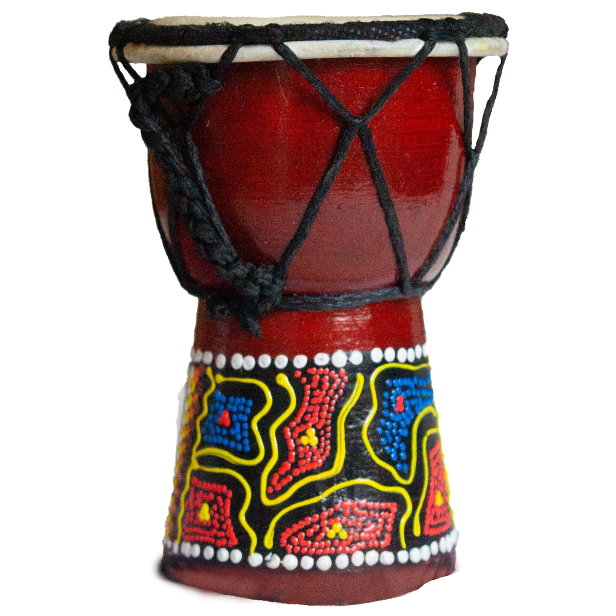 60cm Professionele Djembe Trommel - Handgemaakt Met Geitenhuid En Kleurrijk Gekko Motief