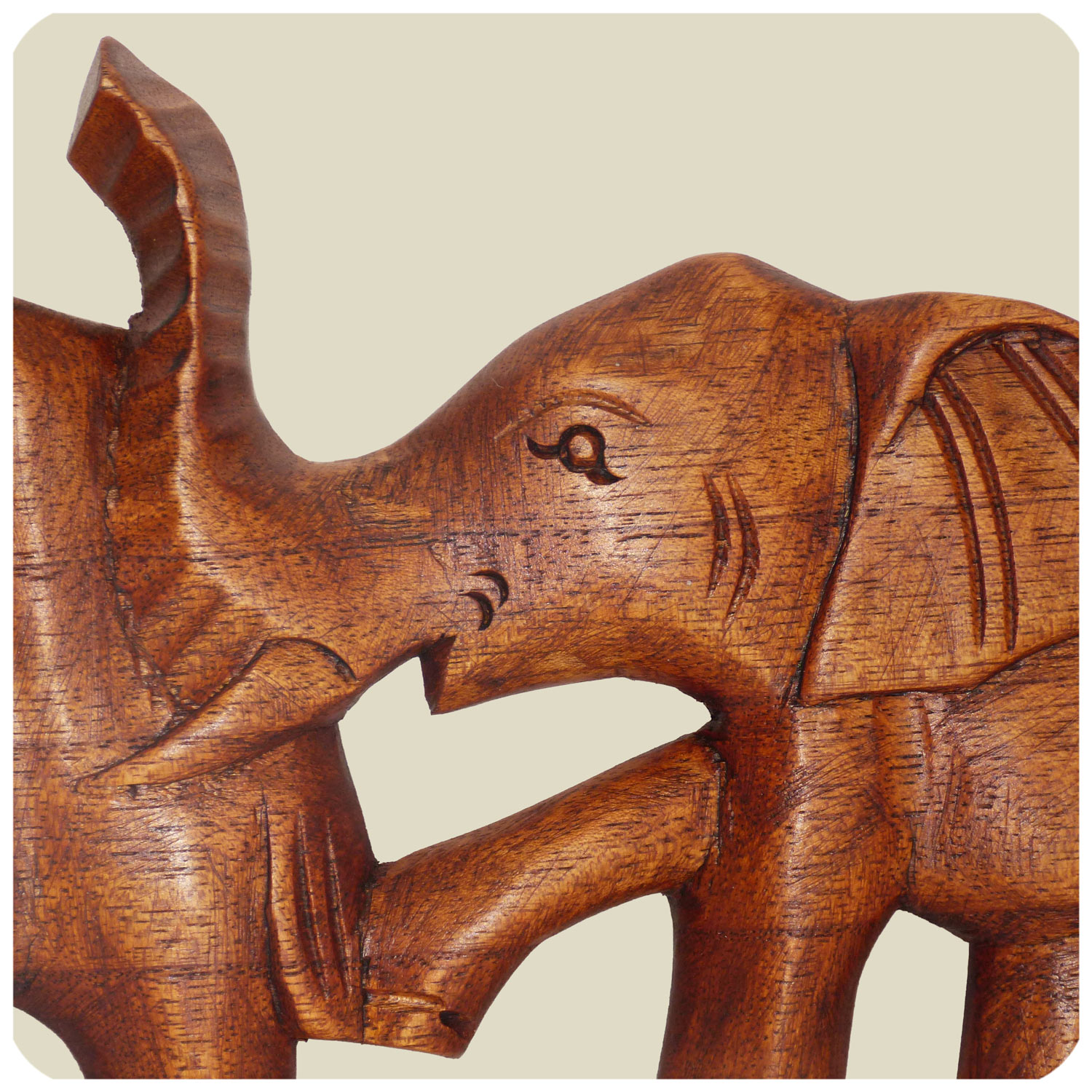 3er Elefanten Holzmaske Wandbehang Maske Wand Wandmaske Holz Afrika Asia Glücksb
