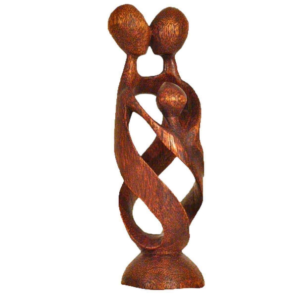 Holz Figur Skulptur Abstrakt Holzfigur Statue Afrika Asia Handarbeit Deko Familienkreis