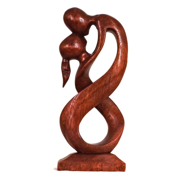 Holz Figur Skulptur Abstrakt Holzfigur Statue Afrika Asia Handarbeit Deko Hingabe