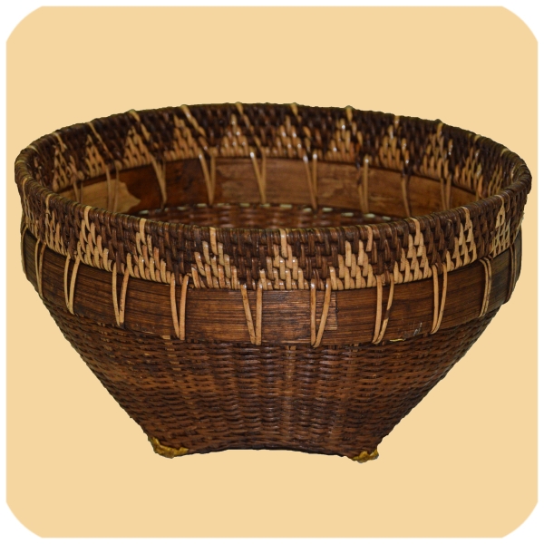 Schale „Burma“ aus Rattan & Bambus Deko- Brot- od. Obstkorb Handarbeit