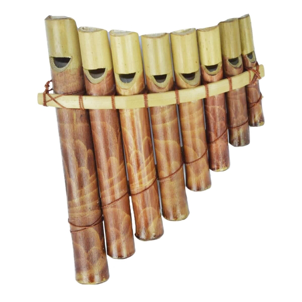 Panflöte Pfeife Bambus Blas Instrument Handarbeit Musik Rhythmus Klang Percussion Kinder Spielzeug