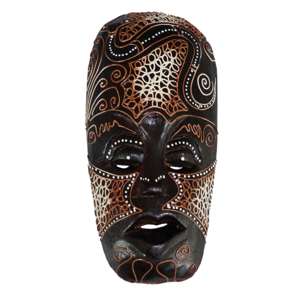 Holzmaske Schlange Motiv 1
