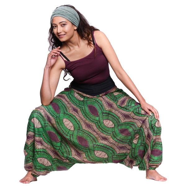 Haremshose Pumphose Freizeit Goa Yoga Baggy Pluder Aladin-Hose Baumwolle Sarouel bunt Khadija