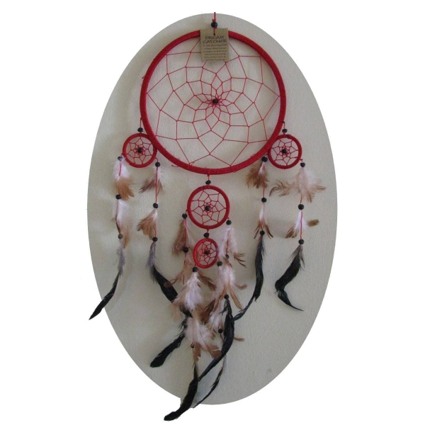 Traumfänger Dreamcatcher Federn Träume Geschenk Dekor Hängend Windspiel Raumharmonisierung 21 cm