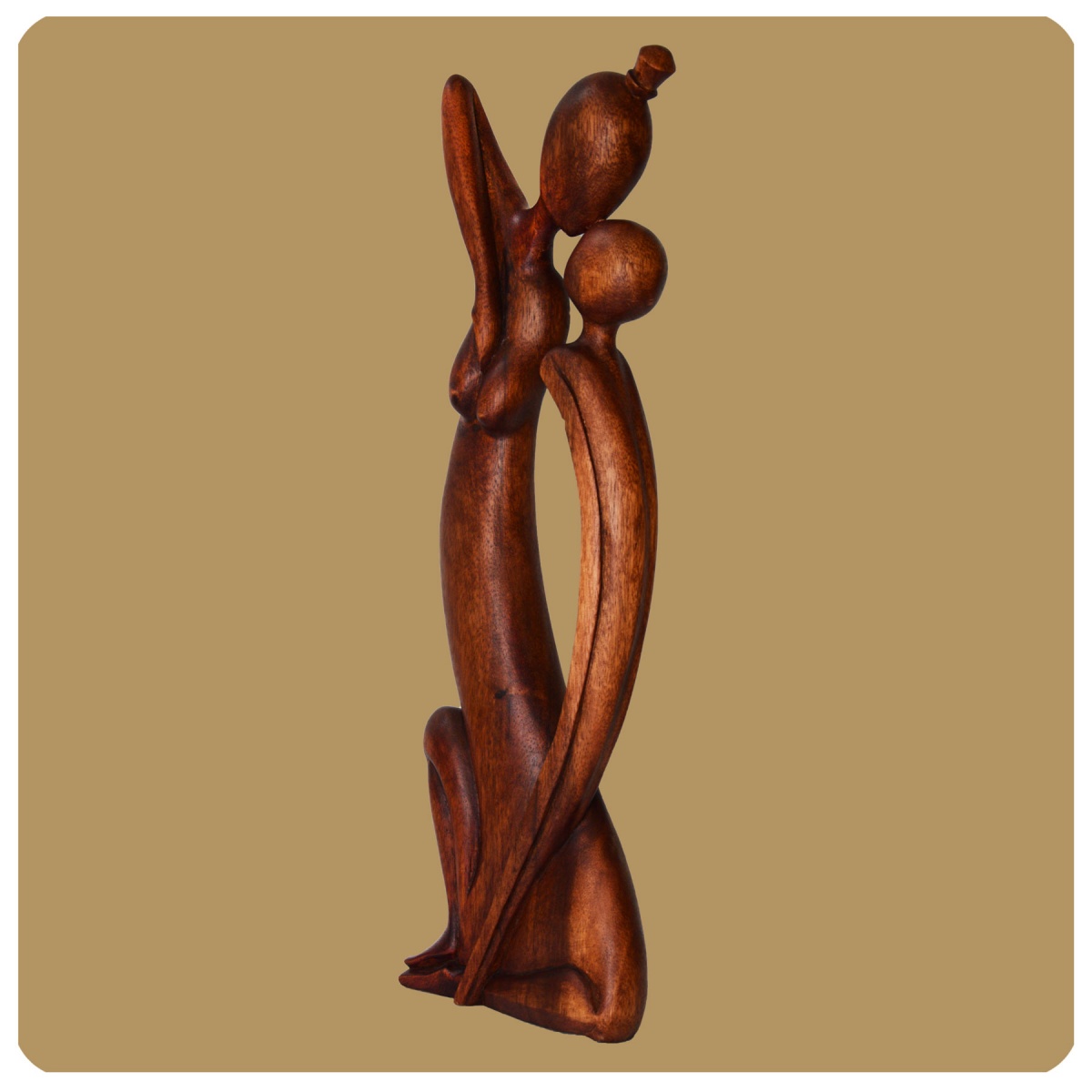 Escultura abstracta figura de madera hecha a mano | anhelo | formato XXL 60 cm