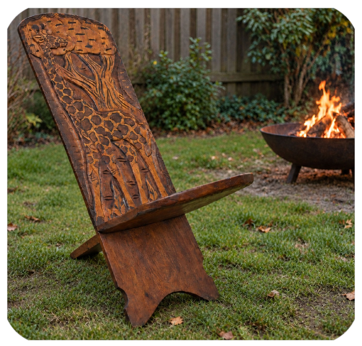 Chaise enfichable Chaise africaine en bois Chaise Viking Chaise trappeur médiévale solide