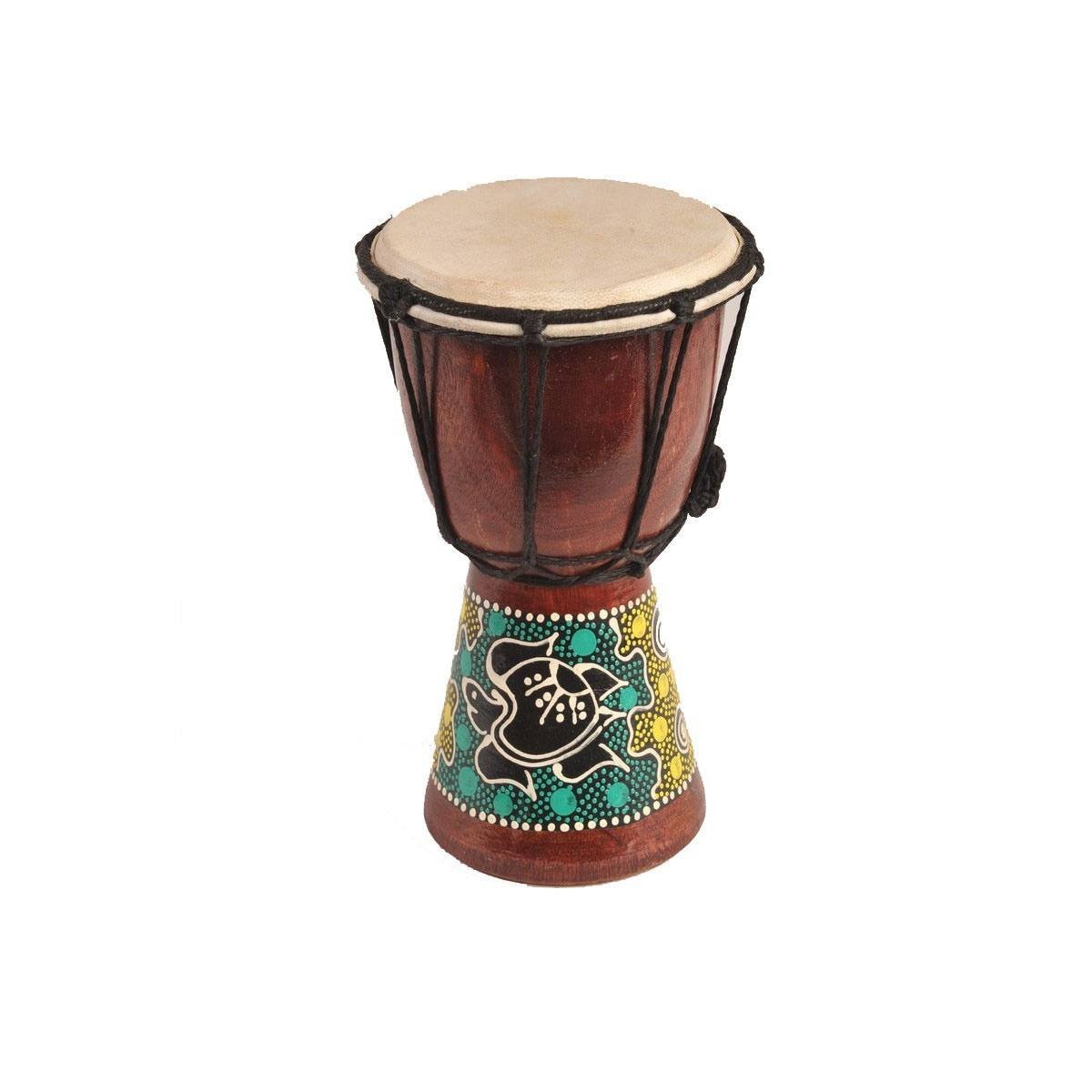 Djembe Trommel Bongo Afrika Holz bemalt Drum Klang Instrument Musik Dot