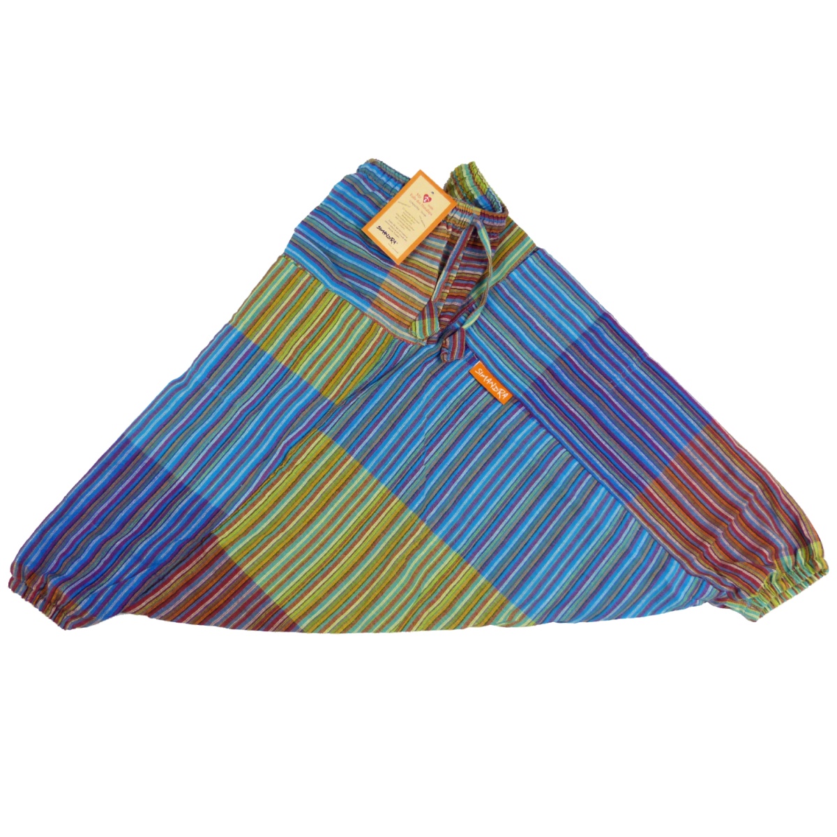Pantaloni patchwork per bambini Simandra XS-XXL - multicolore I Pantaloni Harem con elastico in 100% cotone I Pantaloni Aladino con 2 tasche + comfort + libertà di movimento