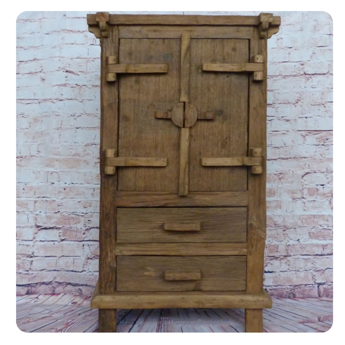 Old Teak Hochschrank Moyo I Modele 4 Massivholz Schrank En
