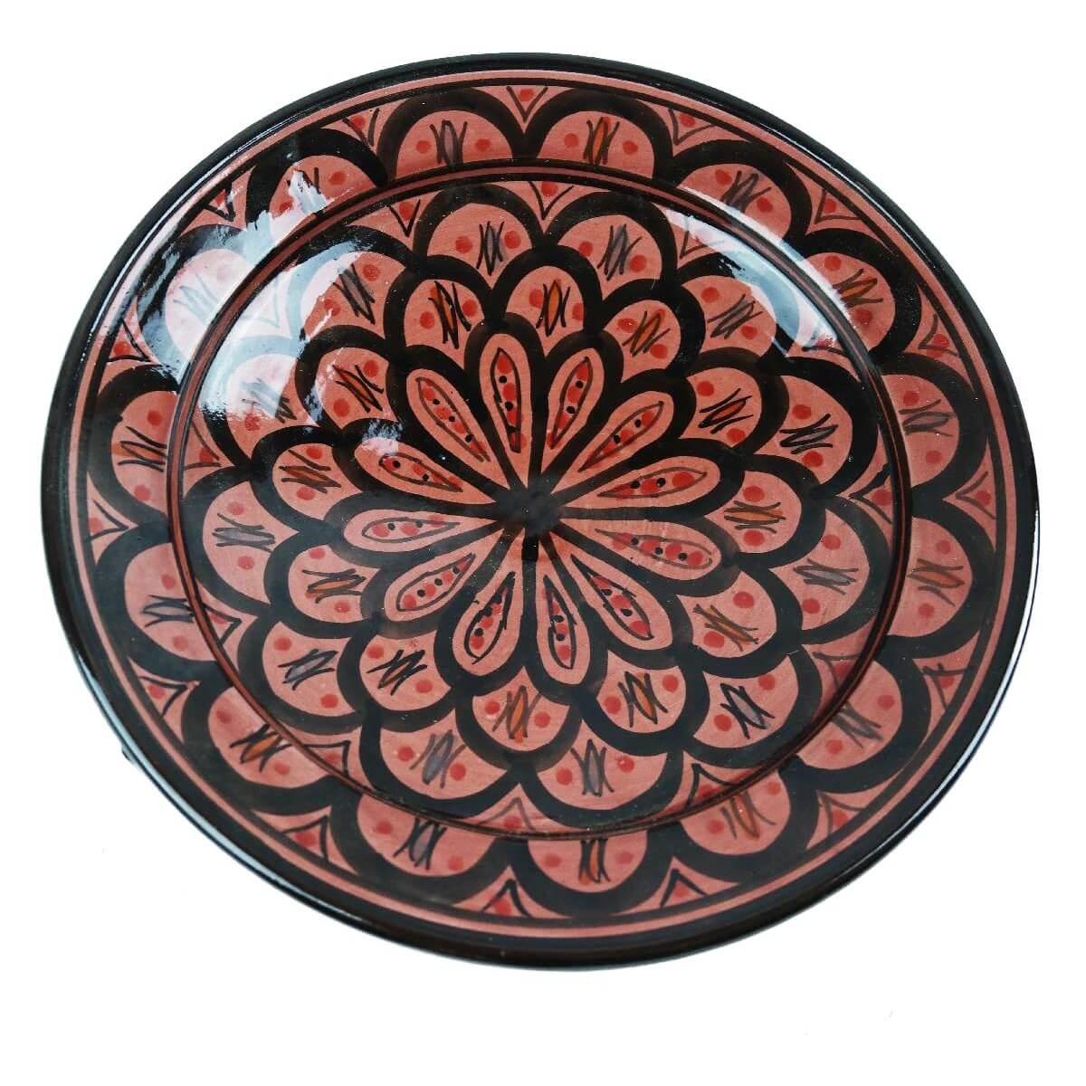 Orientalischer Keramik Teller handbemalt marokkanische Keramikschüssel Wandteller mittel