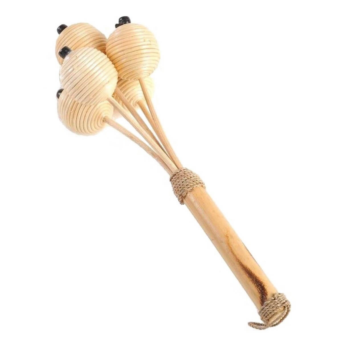 Rattle Shaker Maracas Wood Rhythm Ring Instrument Percussion Children